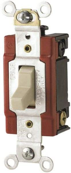 Cooper Wiring Devices - 3 Pole, 120 to 277 VAC, 20 Amp, Specification Grade, Toggle, Wall and Dimmer Light Switch - 1.31 Inch Wide - Apex Tool & Supply