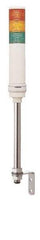 Square D - Red, Green & Orange LED Flashing & Steady Stackable Tower Light with Buzzer - 70 to 85 dB, Tube Mount, IP23 (Vertical Surface), IP54 (Flat Surface), 24 VAC/VDC, 14 to 122°F - Apex Tool & Supply