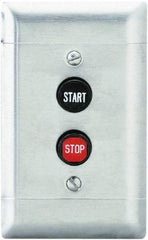 Schneider Electric - 2 Operator, Flush Pushbutton Control Station - Start-Stop (Legend), Momentary Switch, NO/NC Contact, NEMA 1 - Apex Tool & Supply
