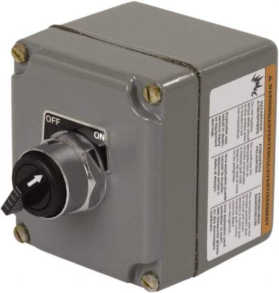 Square D - 30mm, 1 Operator, Knob Operated, Selector Switch Control Station with Off, On Legend - NO/NC Contact, Maintained (MA), 600 VAC, 10 Amp - Apex Tool & Supply