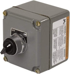 Square D - 30mm, 1 Operator, Knob Operated, Selector Switch Control Station with Off, On Legend - NO/NC Contact, Maintained (MA), 600 VAC, 10 Amp - Apex Tool & Supply