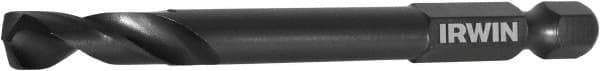 Irwin - 15/64" 135° High Speed Steel Jobber Drill - Oxide Finish, Right Hand Cut, Spiral Flute, 3-7/8" OAL - Apex Tool & Supply