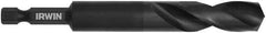 Irwin - 1/2" 135° High Speed Steel Jobber Drill - Oxide Finish, Right Hand Cut, Spiral Flute, 6" OAL - Apex Tool & Supply