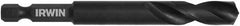 Irwin - 3/8" 135° High Speed Steel Jobber Drill - Oxide Finish, Right Hand Cut, Spiral Flute, 5" OAL - Apex Tool & Supply