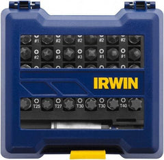 Irwin - 31 Piece, Phillips, Square, Torx Handle, Insert Bit Set - #1 to #3 - Apex Tool & Supply