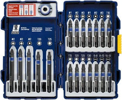 Irwin - 20 Piece, Phillips, Square, Torx, Slotted Handle, Drive Set - #1 to #3 - Apex Tool & Supply