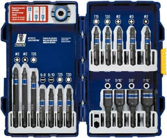 Irwin - 17 Piece, Phillips, Square, Torx, Hex Nutsetter, Slotted Handle, Drive Set - 1/4 to 7/16" Hex, #2 - Apex Tool & Supply