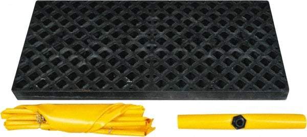 UltraTech - 66 Gal Sump, 3,000 Lb Capacity, 2 Drum, Polyethylene Spill Deck or Pallet - 54" Long x 25" Wide x 4" High, Low Profile, Inline Drum Configuration - Apex Tool & Supply