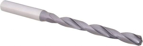 OSG - Letter F, 140° Point, Spiral Flute, Solid Carbide Taper Length Drill Bit - WD1 Finish, 66mm Flute Length, 106mm OAL, Series HP258 - Apex Tool & Supply