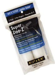 Wooster Brush - 3/8" Nap, 4-1/2" Wide Paint Mini Roller Covers - Medium Texture, Woven - Apex Tool & Supply