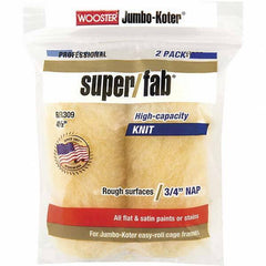 Wooster Brush - 3/4" Nap, 4-1/2" Wide Paint Mini Roller Covers - Rough Texture, Synthetic Knit - Apex Tool & Supply