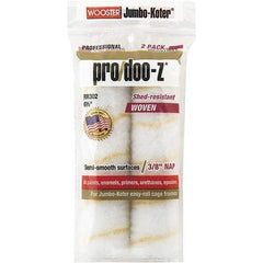 Wooster Brush - 3/8" Nap, 6-1/2" Wide Paint Mini Roller Covers - Medium Texture, Woven - Apex Tool & Supply
