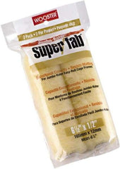 Wooster Brush - 1/2" Nap, 6-1/2" Wide Paint Mini Roller Covers - Semi-Rough Texture, Synthetic Knit - Apex Tool & Supply