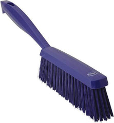 Vikan - 14" OAL, Polyester Staple Set Bench Brush - 2" Bristle Length, 6-3/8" Long Head, Purple - Apex Tool & Supply