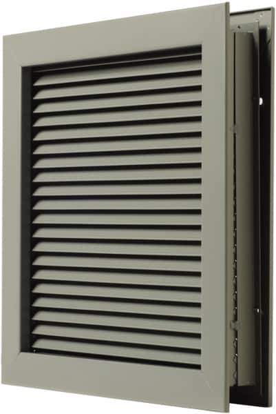 National Guard Products - 19" Wide x 19" High, Solid Steel Louver - 18" Opening Width, 18" Opening Height - Apex Tool & Supply
