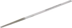 Strauss - 6.69" OAL Medium Flat Needle Diamond File - 0.157" Wide x 0.09" Thick, 1.97 LOC, Gray, 126 Grit - Apex Tool & Supply
