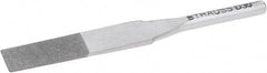 Strauss - 2.244" OAL Very Fine Flat Needle Diamond File - 0.238" Wide x 0.118" Thick, 0.59 LOC, Gray, 30 Grit - Apex Tool & Supply