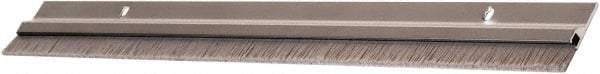 National Guard Products - 5/16" Back Strip Brush Width, Aluminum Door Bottom Sweep - 1" Bristle Length, Nylon, 1" OAL, 1" High, Anodized Alum Coated - Apex Tool & Supply