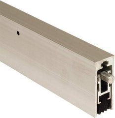 National Guard Products - 0.6667" Back Strip Brush Width, Aluminum Automatic Door Bottom Sweep - 1" Bristle Length, Neoprene, 2" OAL, 2" High, Anodized Alum Coated - Apex Tool & Supply
