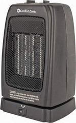 Comfort Zone - 5,120 Max BTU Rating, Ceramic Heater - 12.5 Amps, 120 Volts - Apex Tool & Supply