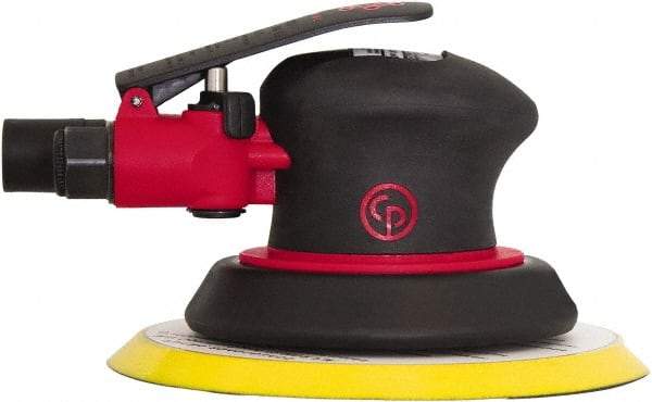 Chicago Pneumatic - 12,000 OPM, 8 CFM Air Consumption, Palm Air Orbital Sander - Round Pad, 1/4" Inlet - Apex Tool & Supply