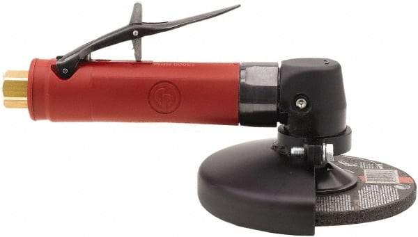 Chicago Pneumatic - 3" Wheel Diam, 18,000 RPM, Pneumatic Angle & Disc Grinder - 3/8-24 Spindle, 19.3 CFM, Rear Exhaust - Apex Tool & Supply