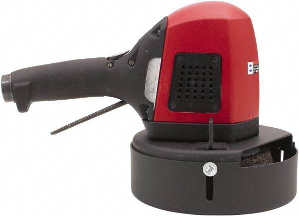 Chicago Pneumatic - 6" Wheel Diam, 6,000 RPM, Pneumatic Angle & Disc Grinder - 5/8-11 Spindle, 91 CFM, Side Exhaust - Apex Tool & Supply