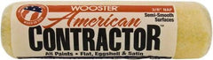 Wooster Brush - 3/8" Nap, 9" Wide Paint Roller - Medium Texture, Synthetic Knit - Apex Tool & Supply