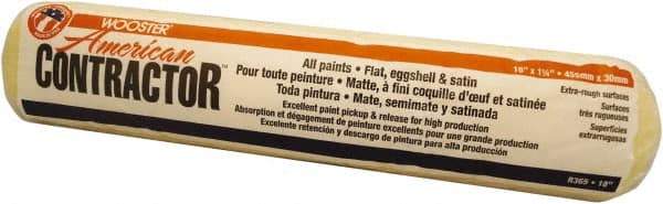 Wooster Brush - 1-1/4" Nap, 18" Wide Paint Roller - Extra-Rough Texture, Synthetic Knit - Apex Tool & Supply