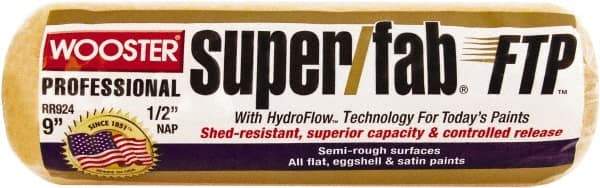 Wooster Brush - 1/2" Nap, 9" Wide Paint Roller - Semi-Rough Texture, Synthetic Knit - Apex Tool & Supply