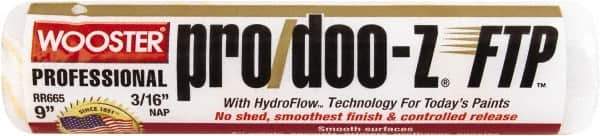 Wooster Brush - 3/16" Nap, 9" Wide Paint Roller - Smooth Texture, Woven - Apex Tool & Supply