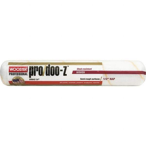 Wooster Brush - 1/2" Nap, 14" Wide Paint Roller - Semi-Rough Texture, Woven - Apex Tool & Supply