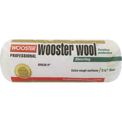 Wooster Brush - 1-1/4" Nap, 9" Wide Paint Roller - Extra-Rough Texture, Lambswool - Apex Tool & Supply