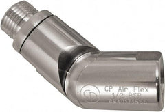 Chicago Pneumatic - 1/2 Male x Female NPT Pneumatic Hose Swivel Fitting - 1/2" ID, Aluminum, Industrial Interchange, 1-5/32" Body Diam - Apex Tool & Supply