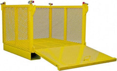 Machining & Welding - 36" Long x 36" Wide x 28" High Steel Basket-Style Bulk Container - 2,500 Lb. Load Capacity - Apex Tool & Supply