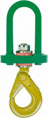 Machining & Welding - #5 Hook, 2 Ton Capacity, Alloy Steel Swivel Hoist Hook - 12-1/4" Long - Apex Tool & Supply