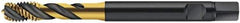 Walter-Prototyp - #8-32 UNC 3 Flute 2B Modified Bottoming Spiral Flute Tap - Cobalt, TiN Finish, 62.99mm OAL, Right Hand Flute, Right Hand Thread, Series AS2251005 - Apex Tool & Supply