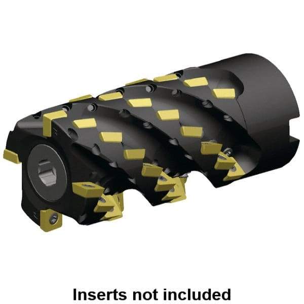 Kennametal - 28 Inserts, 50mm Cut Diam, 27mm Arbor Diam, 51mm Max Depth of Cut, Indexable Square-Shoulder Face Mill - 0° Lead Angle, 76mm High, SD.. 09T3.. Insert Compatibility, Through Coolant, Series 5230VS09 - Apex Tool & Supply