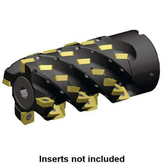 Kennametal - 40 Inserts, 2-1/2" Cut Diam, 1" Arbor Diam, 3.7" Max Depth of Cut, Indexable Square-Shoulder Face Mill - 0° Lead Angle, 4.881" High, SD_1204 Insert Compatibility, Series 5230 - Apex Tool & Supply