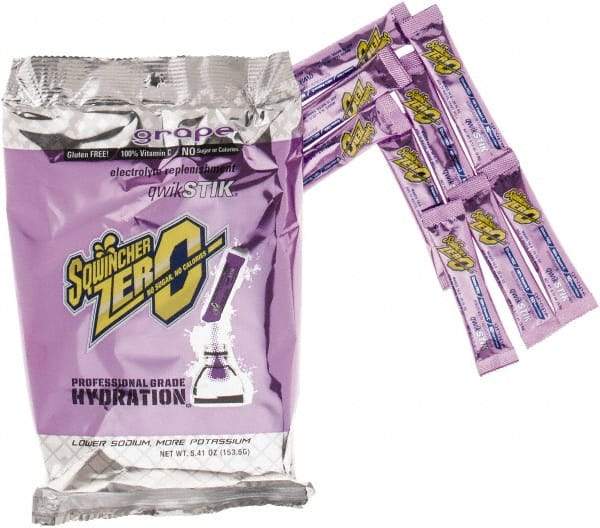 Sqwincher - 0.11 oz Packet Sugar Free Grape Activity Drink - Powdered, Yields 20 oz - Apex Tool & Supply
