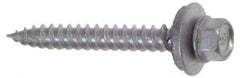 Buildex - #9 Hex Washer Head Sheet Metal Screw - Steel, 2" Length Under Head - Apex Tool & Supply