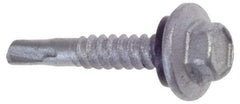 Buildex - #12, Hex Washer Head, Hex Drive, 1" Length Under Head, #3 Point, Self Drilling Screw - Steel - Apex Tool & Supply