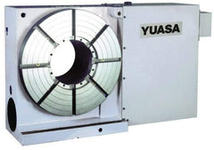 Yuasa - 1 Spindle, 25 Max RPM, 15.75" Table Diam, 2 hp, Horizontal & Vertical CNC Rotary Indexing Table - 500 kg (1100 Lb) Max Horiz Load, 281.94mm Centerline Height - Apex Tool & Supply