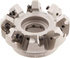 Iscar - 3" Cut Diam, 1" Arbor Hole, 0.276" Max Depth of Cut, 45° Indexable Chamfer & Angle Face Mill - 8 Inserts, S845 SX.U 16.. Insert, Right Hand Cut, 8 Flutes, Through Coolant, Series Helido - Apex Tool & Supply