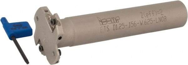 Iscar - Shank Connection, 5/32" Cutting Width, 5/16" Depth of Cut, 1-1/4" Cutter Diam, 2 Tooth Indexable Slotting Cutter - 5/8" Shank Diam, ETS-LN08 Toolholder, LNET Insert, Right Hand Cutting Direction - Apex Tool & Supply
