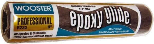 Wooster Brush - 1/4" Nap, 9" Wide Paint Roller Cover - Smooth Texture, Fabric - Apex Tool & Supply