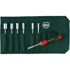 Wiha - 8 Piece, 5 to 10mm Nut Driver Set - Standard Shaft, Cushion Grip Handle - Apex Tool & Supply