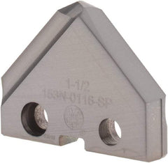 Allied Machine and Engineering - 1-1/2" Diam x 1/4" Thick, Seat Code 3, 90° Included Angle Spade Drill Insert - TiCN Coated, Cobalt, Grade Super Cobalt, Series T-A - Apex Tool & Supply