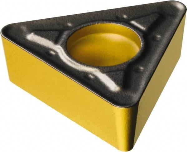 Sandvik Coromant - TCMT432 PR Grade 4335 Carbide Turning Insert - TiCN/AI2O3/TiN Finish, 60° Triangle, 1/2" Inscr Circle, 3/16" Thick, 1/32" Corner Radius - Apex Tool & Supply