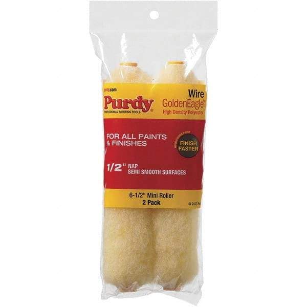 Purdy - 1/2" Nap, 6-1/2" Wide Paint Roller Cover - Semi-Smooth Texture, High Density Polyester - Apex Tool & Supply